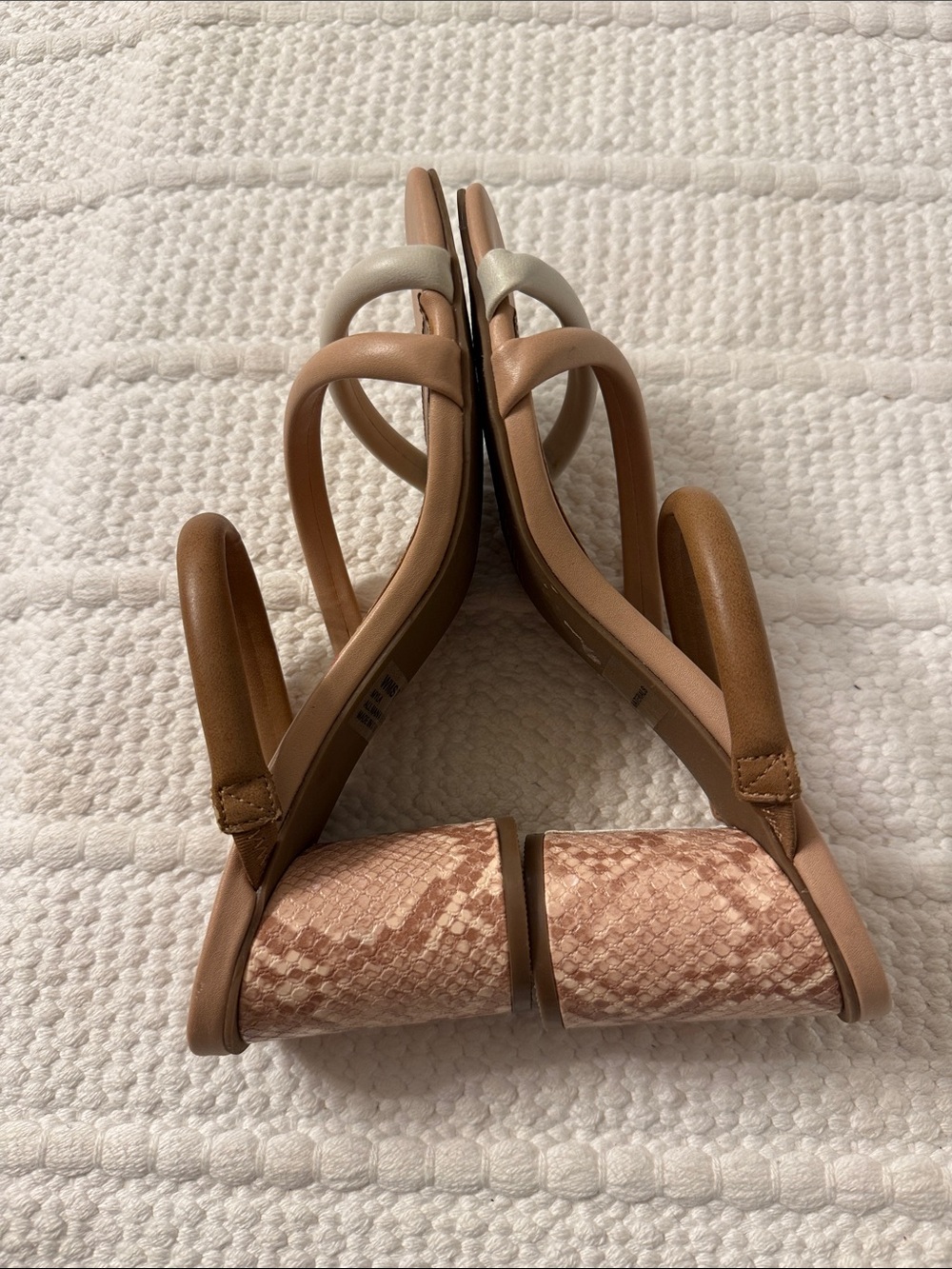DOLCE VITA Womens Beige Color Block Padded Myla Block Heel Sandal size 7 - Picture 5 of 7